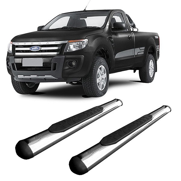 Estribo Ranger 2013 em diante Cab Simples Oblongo Cromado