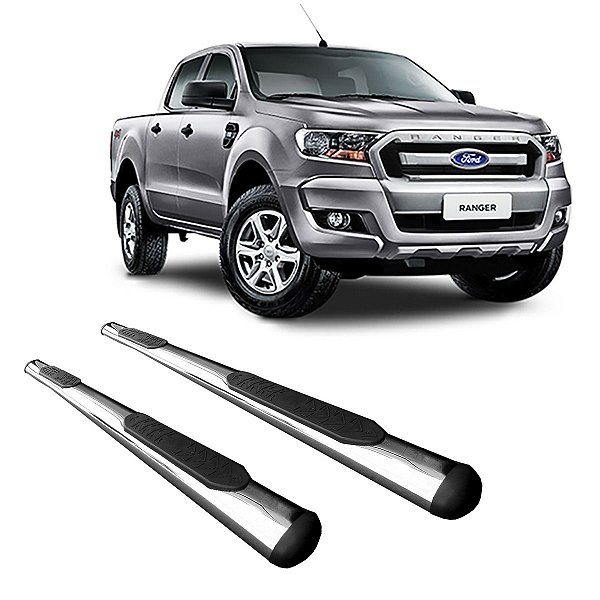 Estribo Ranger 2013 em diante Cab Dupla Oblongo Cromado