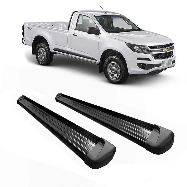 Estribo S10 2012 A 2020 Cabine Simples Preto Plataforma