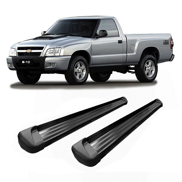 Estribo S10 1995 1996 a 2011 Cabine Simples Plataforma Preto