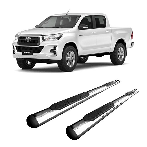 Estribo Hilux 2016 2017 2018 2019 Cromado Cabine Dupla