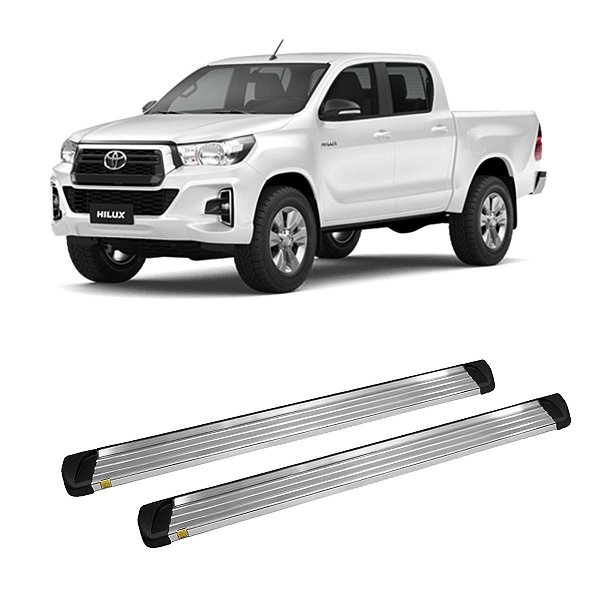 Estribo Hilux 2016 2017 2018 2019 Cabine Dupla Alumínio