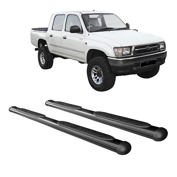 Estribo Hilux 97 98 99 2000 01 02 03 04 Preto Cabine Dupla