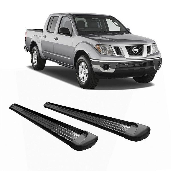 Estribo FRONTIER SEL 2008 a 2016 Preto Cabine Dupla Alumínio