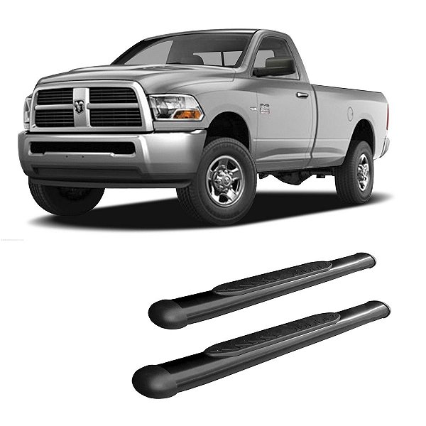 Estribo Dodge RAM 2009 2010 2011 Preto Cab Simples Oblongo