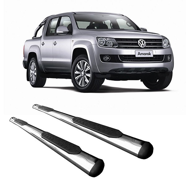 Estribo Amarok Cabine Dupla Cromado Oblongo