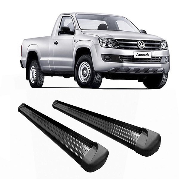 Estribo Amarok Alumínio Cabine Simples Preto
