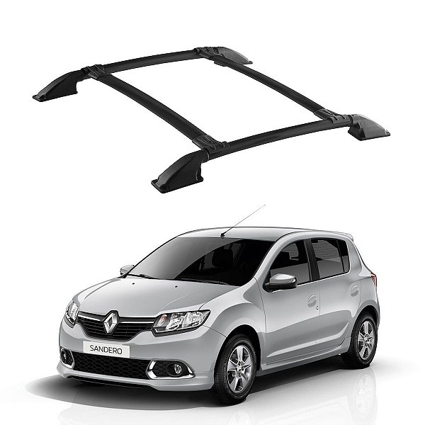 Bagageiro Sandero 2015 2016 2017 Preto Parafusado