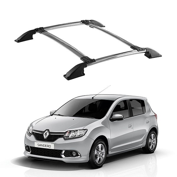 Bagageiro Sandero 2015 2016 2017 Cromado Parafusado