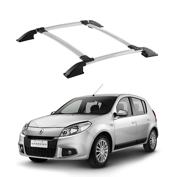Bagageiro Sandero 2007 a 2012 2013 2014 Prata Parafusado