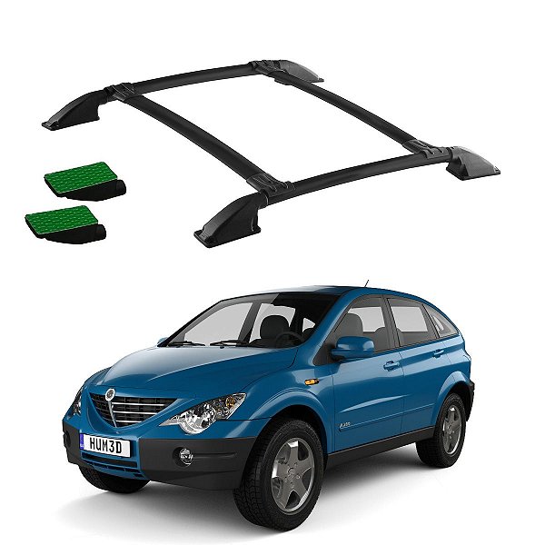 Bagageiro Actyon SsangYong Preto Colado