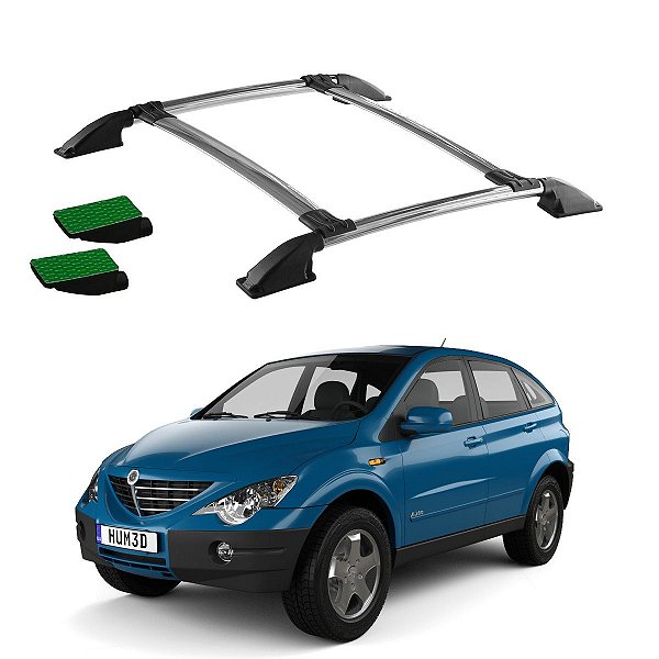 Bagageiro Actyon SsangYong Cromado Colado