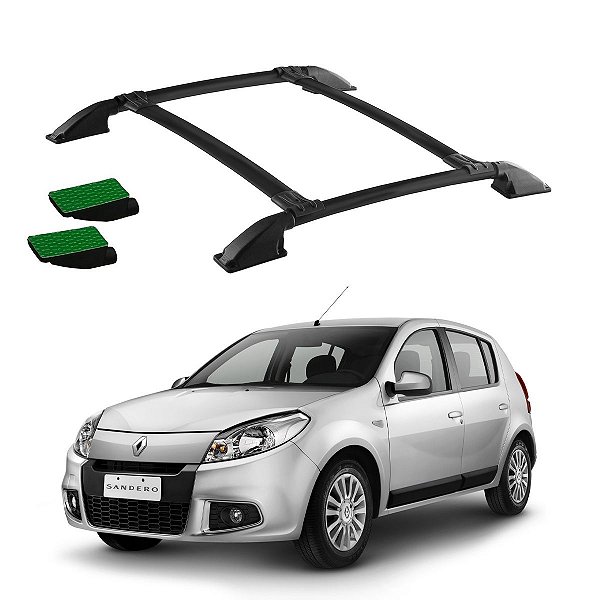Bagageiro Sandero 2007 a 2011 2012 2013 2014 Preto Colado