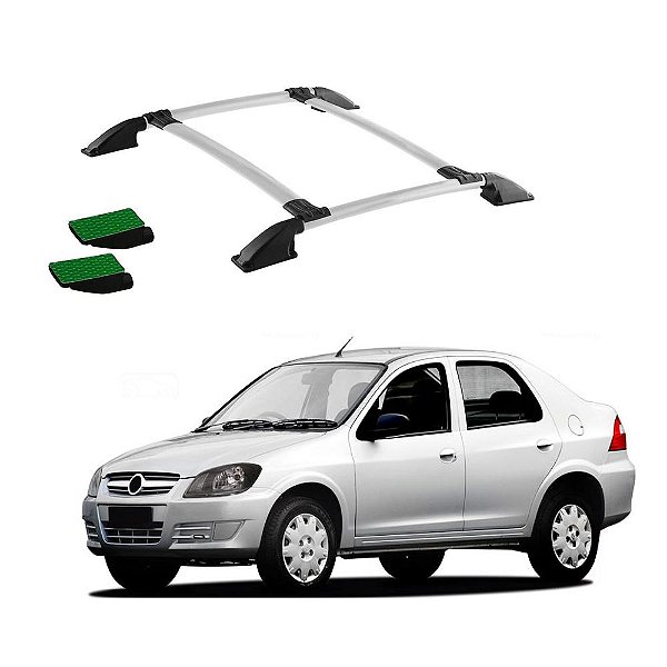 Bagageiro Prisma 2007 a 2012 Prata Colado