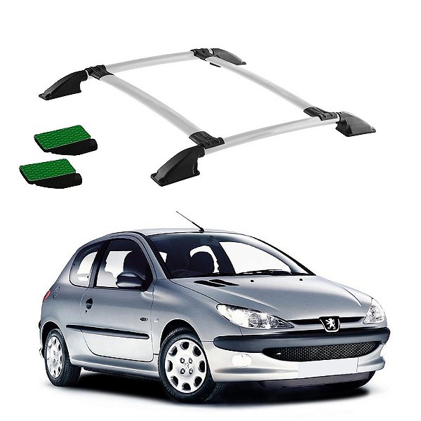 Bagageiro Peugeot 206 1999 a 2008 Prata Colado