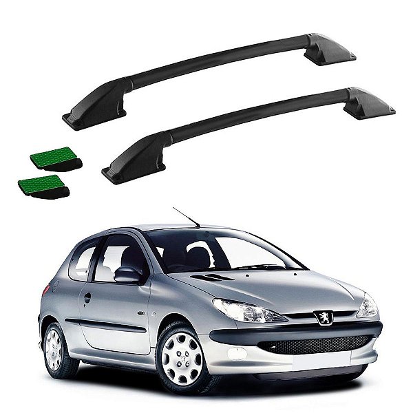 Longarina Peugeot 206 1999 a 2008 Preta Colada no Teto