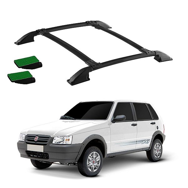 Bagageiro Fiat Uno 1994 a 2017 Preto Colado