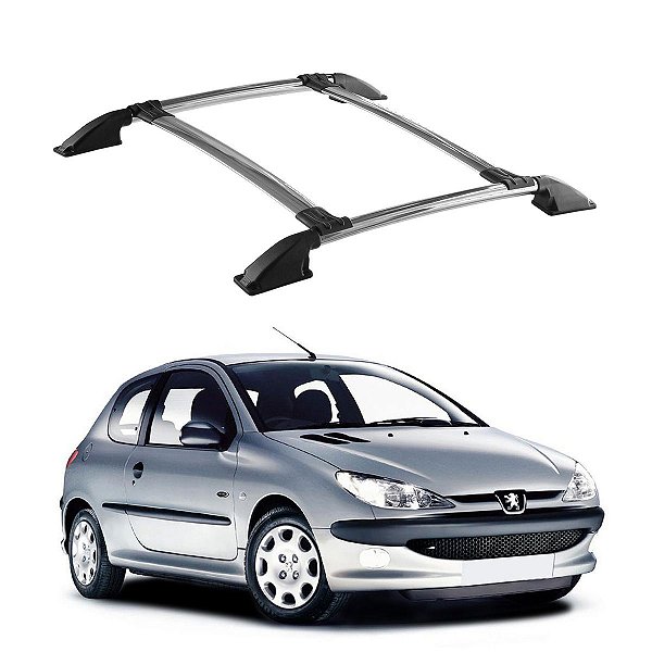 Rack de Teto Peugeot 206 1999 a 2008 Cromado Parafusado