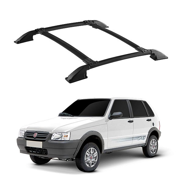 Bagageiro Fiat Uno 1994 a 2017 Preto Parafusado