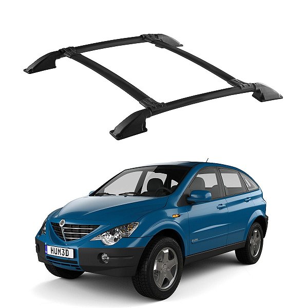 Bagageiro Rack de Teto Actyon SsangYong Preto Parafusado