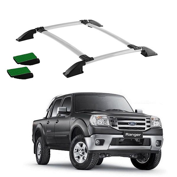 Bagageiro Colado Ranger 1998 a 2012 Prata Cabine Dupla