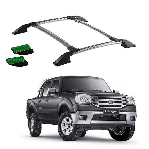 Bagageiro Colado Ranger 1998 a 2012 Cromado Cabine Dupla