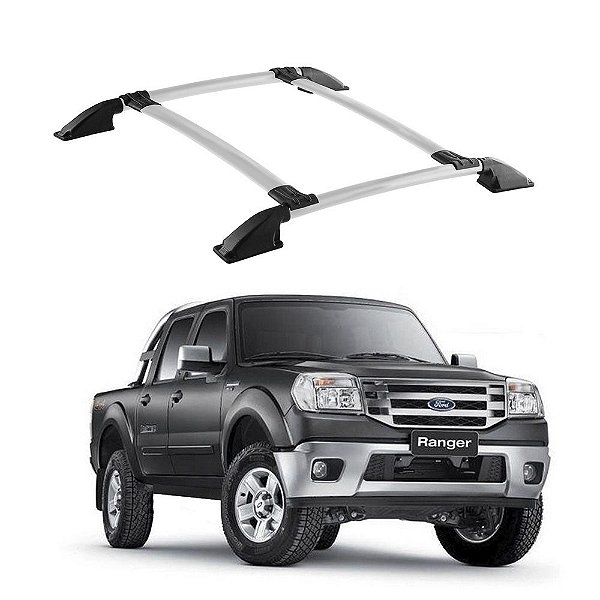Rack de teto Ranger 1998 99 2000 2001 a 2012 Cab Dupla Prata