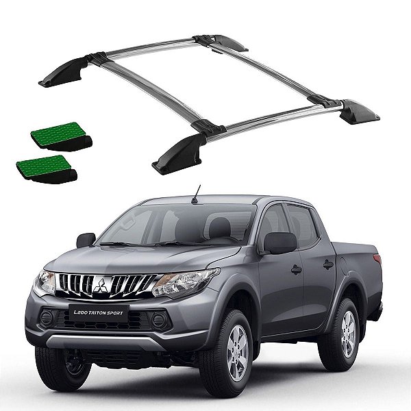 Bagageiro TRITON 2007 a 2016 Cromado Cabine Dupla Colado