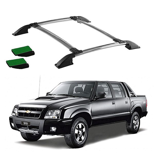 Bagageiro S10 1995 a 2010 2011 Cromado Cabine Dupla Colado