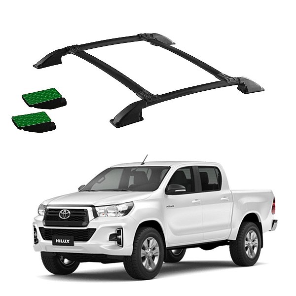 Bagageiro Hilux 2016 2017 2018 2019 2020 Preto Cab D Colado