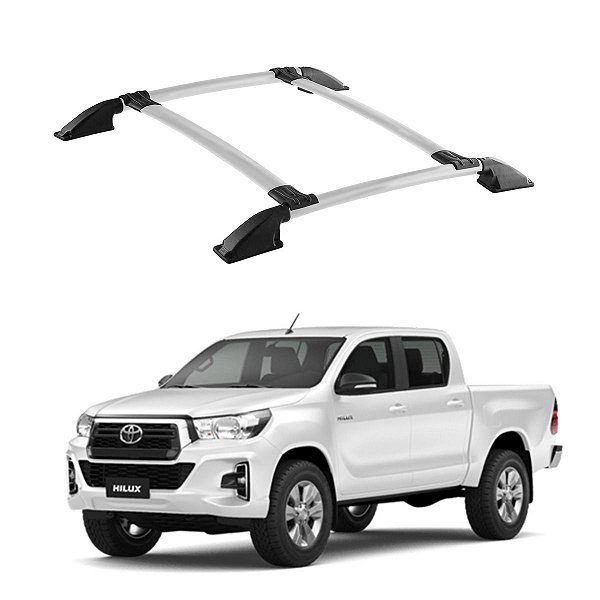 Bagageiro Hilux 2016 2017 2018 2019 2020 Prata Cabine Dupla