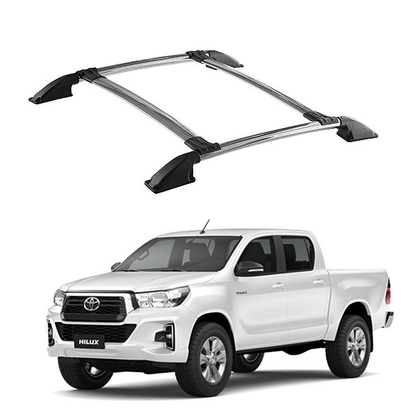 Bagageiro Hilux 2016 2017 2018 2019 2020 Cromado Cab Dupla