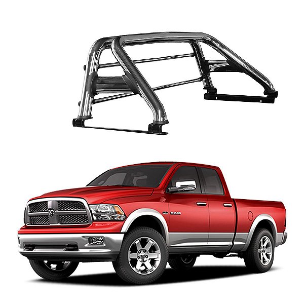 Santo Antonio Dodge RAM 2006 a 2015 Cromado Com Grade Duplo