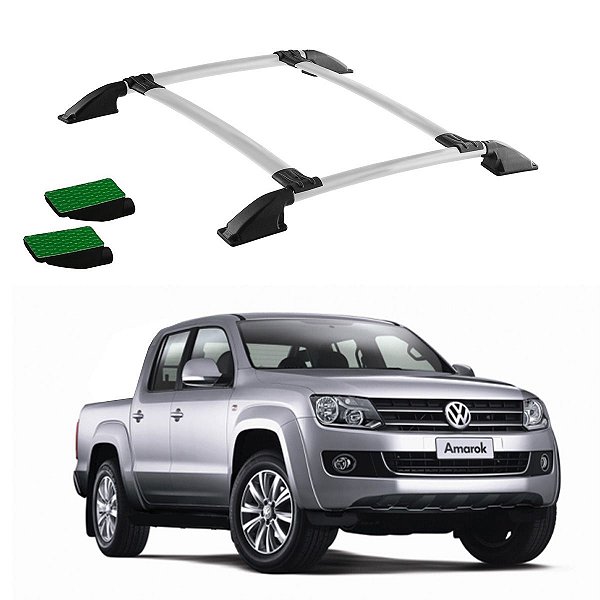 Rack de Teto/Bagageiro Amarok Prata Cabine Dupla Colado