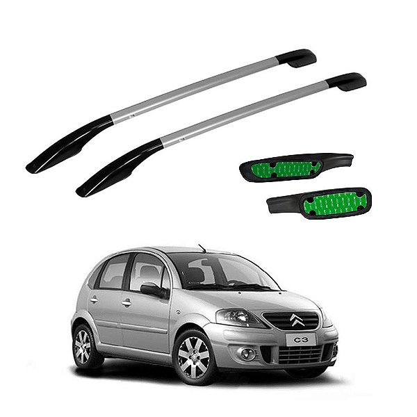 Longarina C3 Citroen 2003 a 2009 2010 2011 2012 2013 Prata