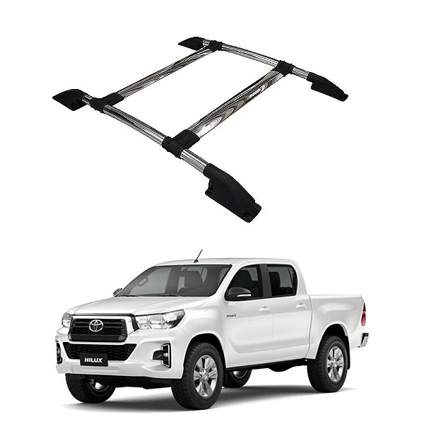 Rack De Teto Hilux 2005 a 2012 2013 2014 2015 CD Cromado