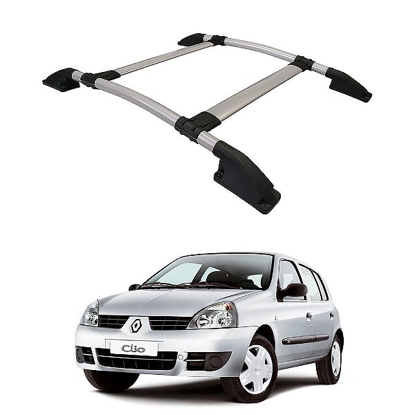 Rack De Teto Clio 2000 a 2009 2010 2011 2012 2013 2014 Prata
