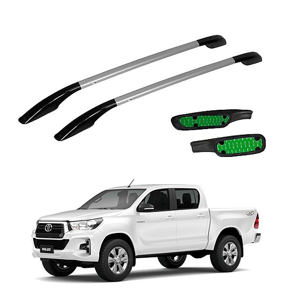 Rack De Teto Hilux 2016 2017 2018 2019 2020 Prata Colado