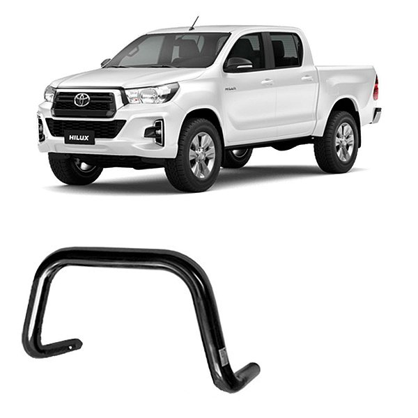 Quebra Mato Hilux 2016 2017 2018 2019 2020 Preto 70mm