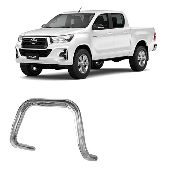 Quebra Mato Hilux 2016 2017 2018 2019 2020 Cromado 70mm