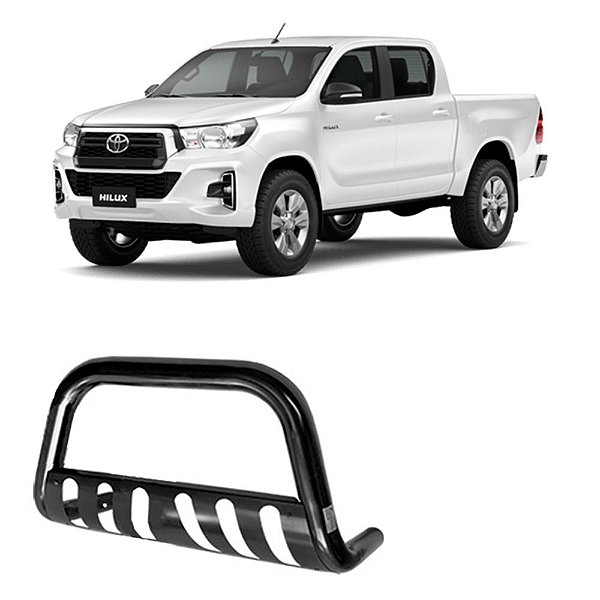 Quebra Mato Hilux 2016 2017 2018 2019 2020 Preto 70mm