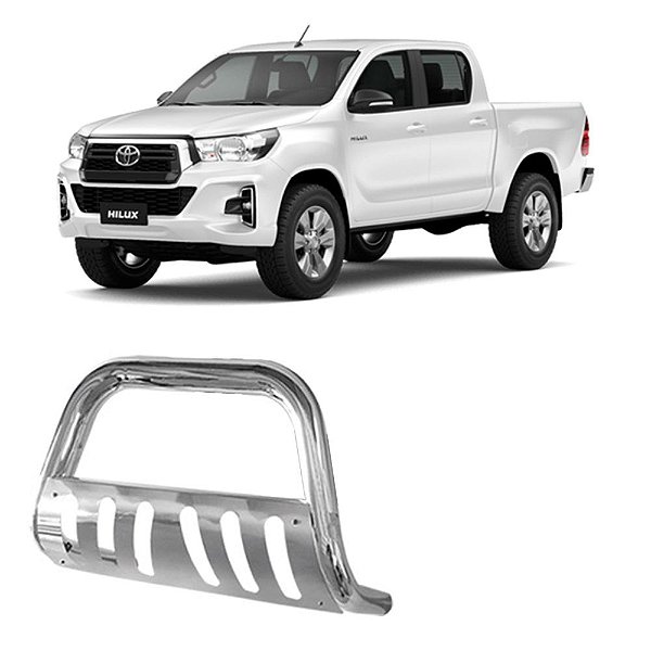 Quebra Mato Hilux 2016 2017 2018 2019 2020 Cromado 70mm
