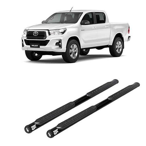 Estribo Hilux 2016 2017 2018 2019 2020 CD Preto