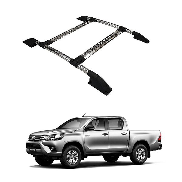 Rack De Teto Hilux 2016 2017 2018 2019 2020 C. Dupla Cromado