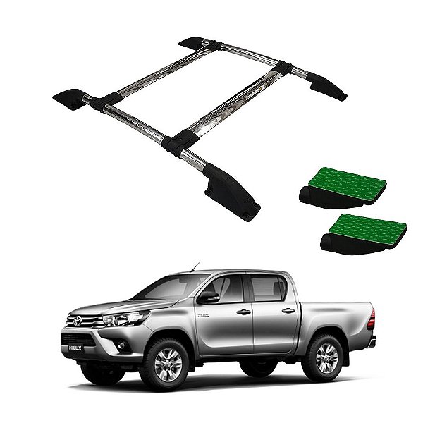 Rack De Teto Hilux 2016 2017 2018 2019 2020 C. Dupla Cromado
