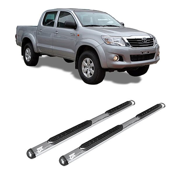 Estribo Hilux 2005 a 2010 2011 2012 2013 2014 2015 CD Cromo