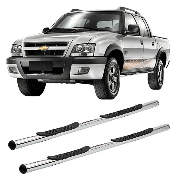 Estribo S10 1996 1997 1998 1999 2000 A 11 Cromado Cab Dupla