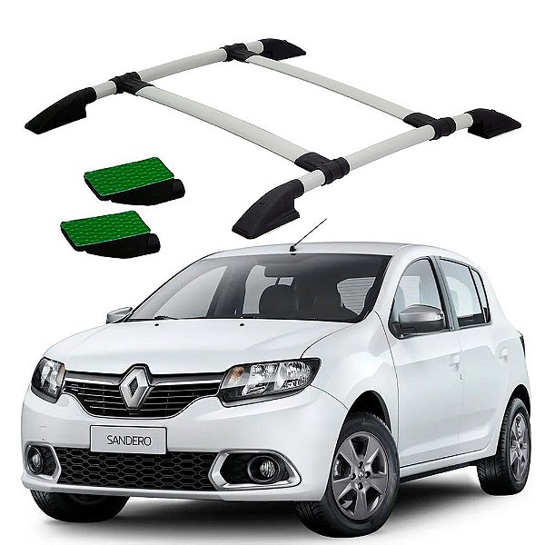 Bagageiro Sandero 2007 A 2017 2018 2019 2020 Prata Colado