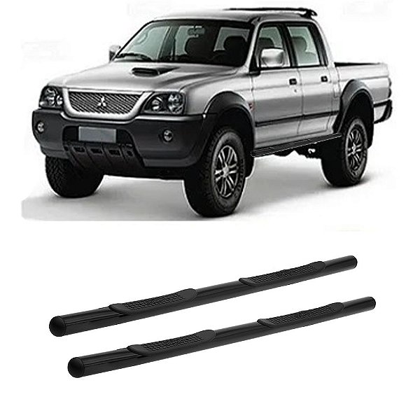 Estribo L200 Gl Gls 1998 A 2008 Cab Dupla Pretro Tubular