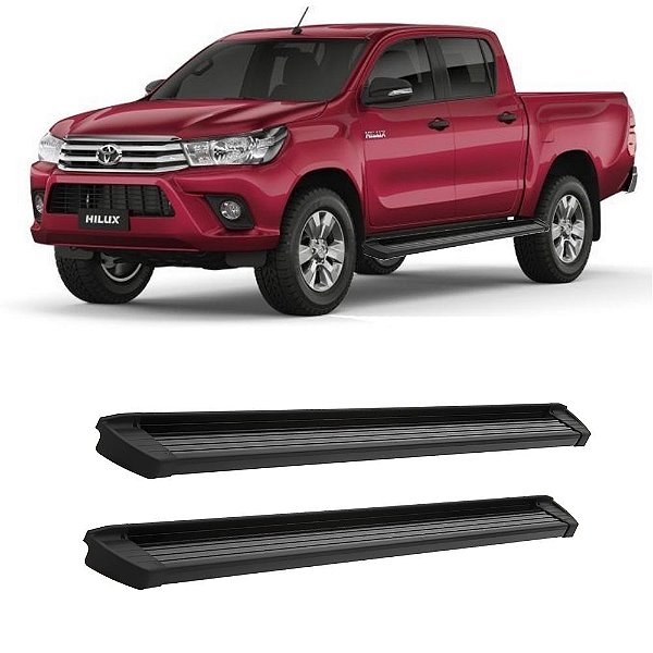Estribo Hilux 2016 2017 2018 2019 Cabine Dupla Preto